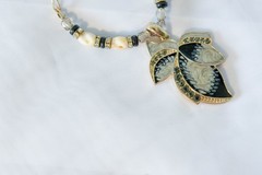 Vintage necklace Kenneth Cole set, KC zebra, Laura Ashley pendant & multi color