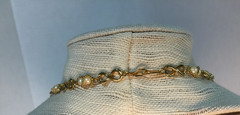 Lovely 28″ Gold Tone Metal Twisted Infinity Chain & Faux Pearl Necklace!