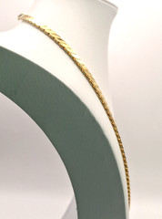 Vintage 12K Gold Filled 31.6g Bold Double Herringbone Necklace 20” Luxe Chic