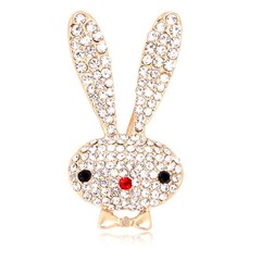 Twinkle Rhinestone Rabbit Animal Brooch Pin for Women Girls Teens Pave Crysta…