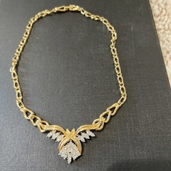 Puccini Rhinestone Choker Necklace 15 Inch Signed