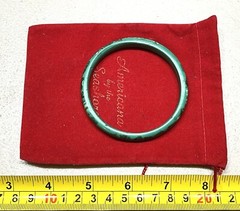 Vintage Antique Malachite Stone Gemstone Jade Green Handmade Bangle Bracelet
