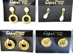 VINTAGE CAPRI POST PIERCED EARRING LOT OF 8