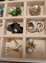 Vintage Antique Estate Jewelry & Box Assorted Materials Few Silver 925 & Murano