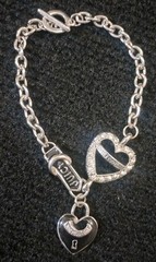 Vintage Juicy Couture Bracelet Black And Silver Charms
