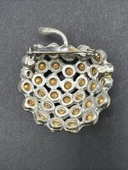 Vintage Rhinestone Fruit Brooch J42