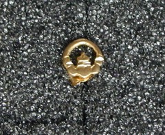 Michael Anthony MA 14K Yellow Gold Petite Irish Claddagh Pierced Earrings 585 KT
