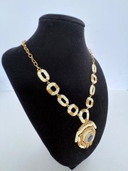 JBK Camrose & Kross Jackie Kennedy Enamel Necklace 21″ 28.32g Box COA