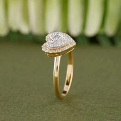 2Ct Round Cut Lab Created Diamond Women’s Wedding Ring 14k Yellow Gold Plated