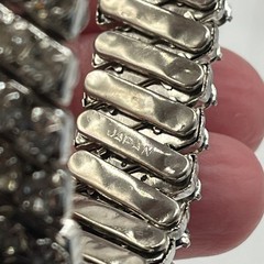 Vintage 1950’s Rhinestone Stretch Expandable Bracelet Prong Set Made in Japan