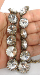 J Crew Anna Wintour Necklace Georgian Collet Riviere Rivoli Crystal Brulee Vtg