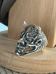 Ring Devil Silver 925 Jewelry Men’s Gothic Mask Sterling Satyr Custom Made Rare
