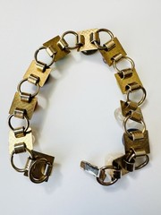 Vintage Natural Polished Gemstone Bracelet 7.5”