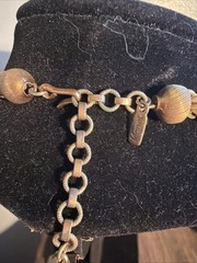 RARE VINTAGE SIGNED MONET THICK GOLD TONE BRAIDED NECKLACE Lovely Old Pawn J