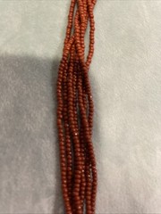 Vintage Handmade Statement Tribal Necklace with Wood, Metal & Red Beads 18”