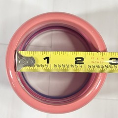 5 Lot Vintage Chunky Spacer Bangle Bracelet Pink Purple Stacking Acrylic Enamel