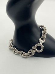 Milor Italy sterling silver rolo chain link bracelet