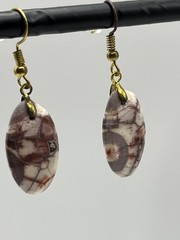 Birdseye Jasper Gold French Wire Earrings lightweight!