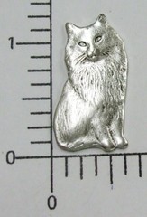 41604 – Victorian Sitting Cat Jewelry Finding Matte Silver Oxidized