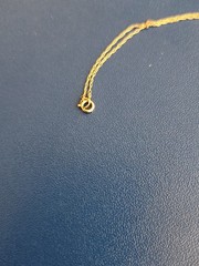 14K Yellow Gold Pearl and Diamond 16 In Necklace/Pendant 1.1g
