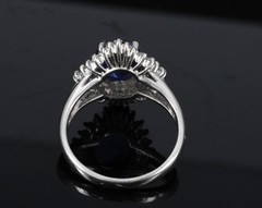 RARE 2.39ct GIA Burma No Heat Sapphire & 0.55ct Platinum Ring, Size 6