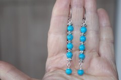 1 Pair Sterling Silver Semi round Large earrings Accessories Use with Any Stone