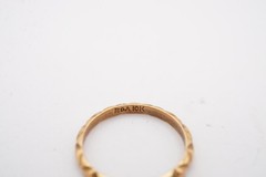 Vintage 10k Yellow Gold Childs Ring Textured Size 0.5 T8