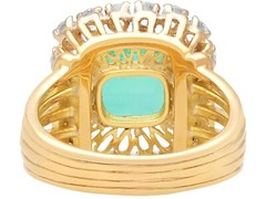 2.68Ct Colombian Emerald and 0.80Ct Diamond, 18k Yellow Gold Cocktail Ring