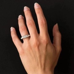 Art Deco Style Round Cut Lab Created Diamond Vintage Engagement 14K Gold FN Ring