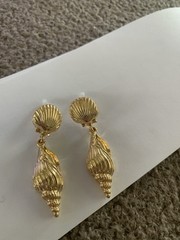 Vintage Style Bohemian Elegant And Fashionable Seashell Conch Design Earrings
