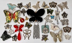 Lot Vintage & Modern Insects Butterfly Charms Pendants Findings Costume Jewelry