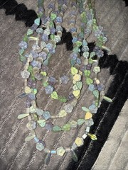 Vtg Natural Ethiopian Welo Fire Opal Tumble Beads Ethiopian Opal 17 inch