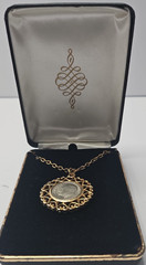 1968 Franklin Delano Roosevelt One Dime Coin Heart Shape Edged Pendant Necklace