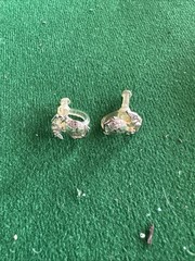Antique Clip On Earrings Services Gold Tone