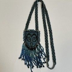 Handmade Native Style Beaded Necklace Multicolor Tribal Boho Long Fringe Jewelry