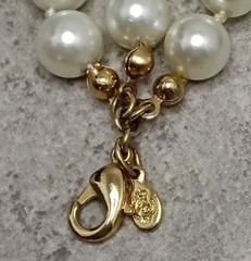 Premier Designs Faux Pearl Bracelet 3 Strand Classic Gold Tone Clasp 1990’s Vtg