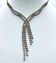 Vintage Deco Style Elegant Rhinestone Choker Sparkling Cocktail Evening