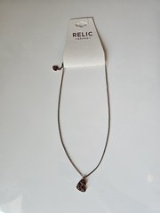 Relic Brand Brown Heart Rhinestone Necklace