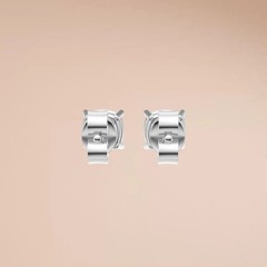 1.30 CTW Cushion Lab Grown Diamond Prong Basket Setting Solitaire Stud Earrings