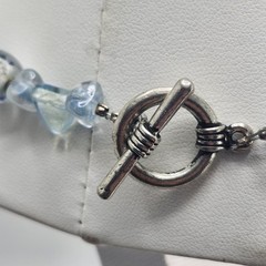 Art Glass Bead Necklace Blue