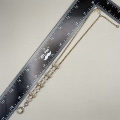 Vintage Catherine Popesco Crystal Bead Drop Necklace Antiqued Gold Tone 18″