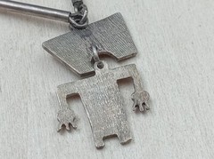 42″ artisan Silver CHARMS Necklace ONE OF A KIND HANDMADE ARTIST SIGNED