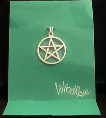 Wind Rose 925 Sterling Silver Pentagram Star Charm Pendant WindRose, No Chain