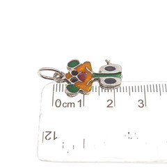 925 Sterling Silver Vintage Enamel Dog Cartoon Character Charm Pendant