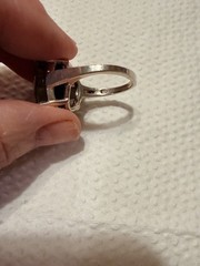 Vtg Stunning! 925SterSilver Sz 10-11g Smoky Quartz Ring!