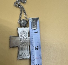 Vintage Signed MMA Cross Sterling Silver Signed BM Co On Sterling Chain