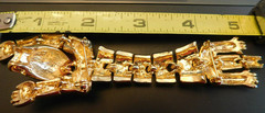Vtg RARE Jackie Collins Puma Panther Leopard Cat ARTICULATED Pin Rhinestone eyes