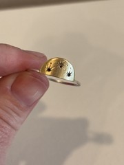Celestial Star Ring SZ 10 Handmade Sterling Silver Brass Etsy Hoodooloulou Boho