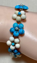 AUTHENTIC SWOBODA BRACELET ~ TURQUOISE, WHITE AGATE, PEARL ~ WOW !