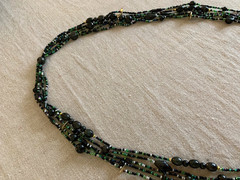 Vintage Multi-Strand Endless Seed Bead Necklace, Hand-Strung, Boho Layered Style